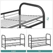SONGMICS Shoe Rack, 2 Tier Shoe Organizer for Closet, Holds up to 8 Pairs of Shoes, Shoe Rack for Front Door Entrance, Metal Shoe Shelf with Adjustable Tilt Angle, for Entryway, Garage, Black