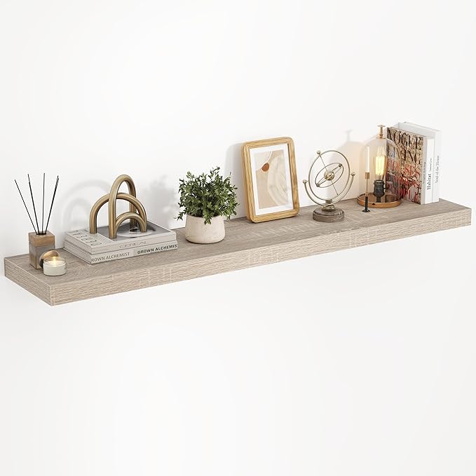 40 Inch Floating Shelves, 3D Textured Wood Grain, 40