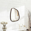 Asymmetrical Wall Mirror Irregular Wood Frame Modern Unique Wall-Mounted Artistic Wavy Mirror Decor Bathroom Vanity Bedroom Living Room Entryway Hallway 14