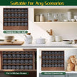 Bamboo Tiered Spice Rack Organizer for Cabinet,Wooden Seasoning Rack for Countertop, Cupboard, Pantry, Kitchen (Spice Jars Not Included)