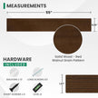 Marsmiles Solid Wood Floating Shelves for Wall, 55”W x 9”D x 1.56”H Large Wall Shelves for Living Room Bedroom Bathroom Kitchen Drcor Storage with Invisible Heavy-Duty Metal Bracket, Walnut, Set of 1