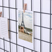 Wire Wall Grid Panel for Photo Display, DIY Iron Picture Frames Collage For Hanging Wall Decor, Foldable Multi Pictures Organizer with 12 Clips, 28'' X 22'' Inch.(2 Pack)
