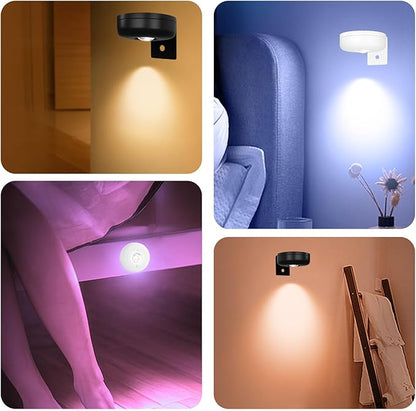 Battery Operated Painting Light, Magnetic Picture Light with Remote Dimmable and Timer, 13 Color RGB Wall Decor Puck Lights,Art Display Light for Picture Frame Paintings 3 Black