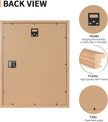 12x16 Picture Frame Set of 4, Displays 8x10 with Mat or 12x16 Without Mat, Photo Frames for Wall Hanging or Tabletop, Includes HD Plexiglass, Light Wood Grain