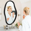 JJUUYOU Irregular Mirror Black Asymmetrical Wooden Wall Mirror 34