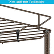 3 Tier Floor Standing Corner Shower Caddy Organizer Shelf with Hooks, Bathroom Shelves Stand Rack, Bronze