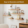 Oak Floating Shelves for Wall 24 Inch (Upgrade Width 6