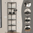 Book Shelf Corner Shelf, 6 Tier Corner Bookshelf Display for Living Room Decor, 54.4