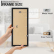 A PLUS MAX 8x20 Picture Frame Set of 3, Black Engineered Wood Frame for 8 x 20 Inch Picture Poster Photo, Light Weight 8 by 20 Frame with Wood-grain for Wall - 3 Pack/Black/8