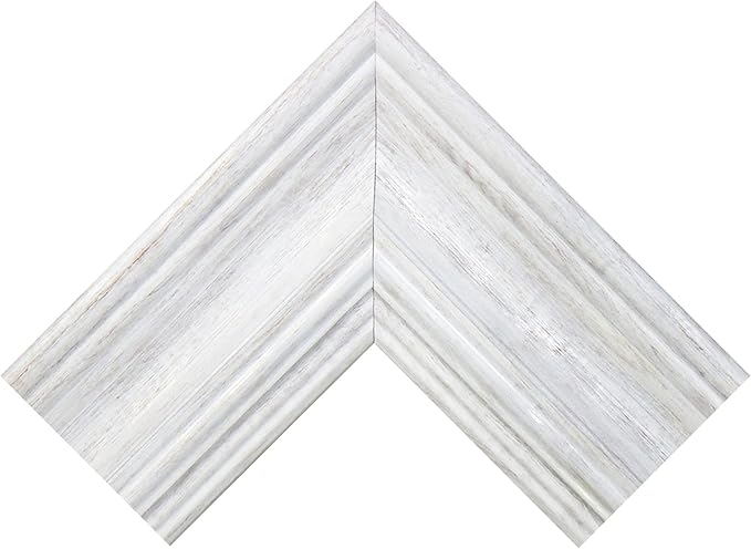 MCS 18 by 24 inch Scoop Mirror, 23.5 by 29.5 inch Outside Dimension, White Wash Finish 20547