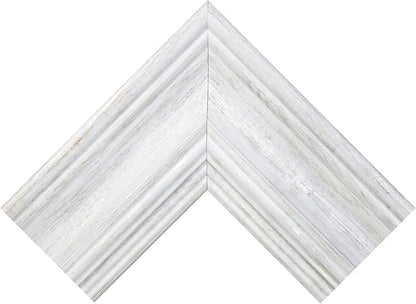 MCS 18 by 24 inch Scoop Mirror, 23.5 by 29.5 inch Outside Dimension, White Wash Finish 20547