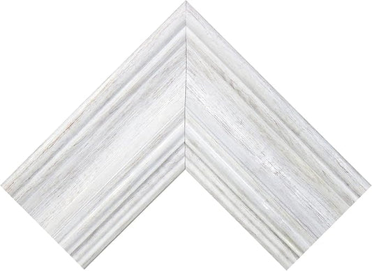 MCS 18 by 24 inch Scoop Mirror, 23.5 by 29.5 inch Outside Dimension, White Wash Finish 20547