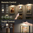 Picture Lights for Wall with Charge Station, 3 Pcs Rechargeable Magnetic Poster Lights with 3 Color Temperatures, Dimmable Timer Painting Wall Decor Light for Art Display, Frame (Black)