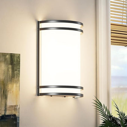 Aipsun Modern Wall Sconces Hardwired Indoor 15W LED Black Wall Sconce Lighting Dimmable Wall Lights for Living Room Hallway Bedroom