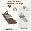 Deep Floating Shelves for Wall,36Wx8D Wall Mounted Shelves Set of 2,Wall Storage Floating Shelf with Sturdy Metal Brackets for Living Room,Bathroom,Kitchen,Office,Walnut