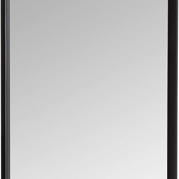 Amazon Basics Rectangular Wall Mount Mirror for Bedroom, Bathroom, Living Room, Entryway, 24" x 36", Peaked Trim, Black, Hangs Horizontally or Vertically