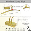 PAIHOME Picture Light for Wall Battery Operated, Rechargeable Magnetic Picture light with Smart Motion Sensor, Remote Dimmable & Timer, ‌16in Gold Wireless Art Lighting for Paintings Gallery Portraits