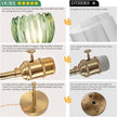 Plug-in Wall Sconce, Vintage Wall Decorative Lamp with Green Glass Shade, Indoor Plug-in Wall Sconce for Bedroom, Living Room, Hallway