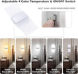 TRLIFE Dimmable LED Wall Sconces, 4 Color Temperature 12W Modern Wall Sconce Wall Mounted Light Set of 2 Dimmable Wall Lights for Bedroom Bedside Hallway Living Room Stairway(2 Pack, Silver)