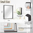 AAZZKANG Mirrors for Wall Rectangular Metal Framed Mirror Modern Decorative for Entryway Bedroom Living Room Bathroom Vertically or Horizontally Hanging Black Small