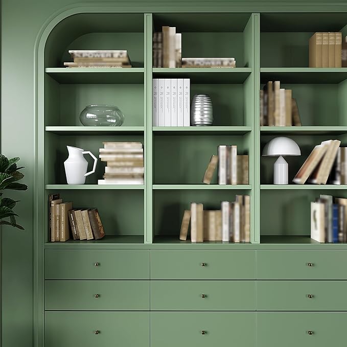 VEELIKE Vintage Sage Green Wallpaper Peel and Stick Thick Green Contact Paper for Cabinets Walls Countertops Waterproof 15.7''x354'' Green Removable Wallpaper for Bedroom Bathroom Kitchen Furniture