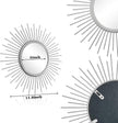 Cityelf 3 Set Sunburst Mirrors for Wall Decorative Metal Mirrors Small Mirror Sets Decor Hanging Mirror Wall Sculpture for Bedroom Living Room Entryway