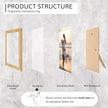 5x7 Picture Frame, Composite Wood Photo Frame with Perspex Glass for Vertical or Horizontal Tabletop Wall Display for Photos, Paintings, Posters, Artwork, Birthday Christmas Gift, Set of 4