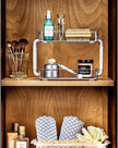 madesmart 2-Tier Plastic Multipurpose Kitchen Spice Organizer, Condiment Storage Spice Shelf for Cabinet Organization, Gray (Pack of 2)