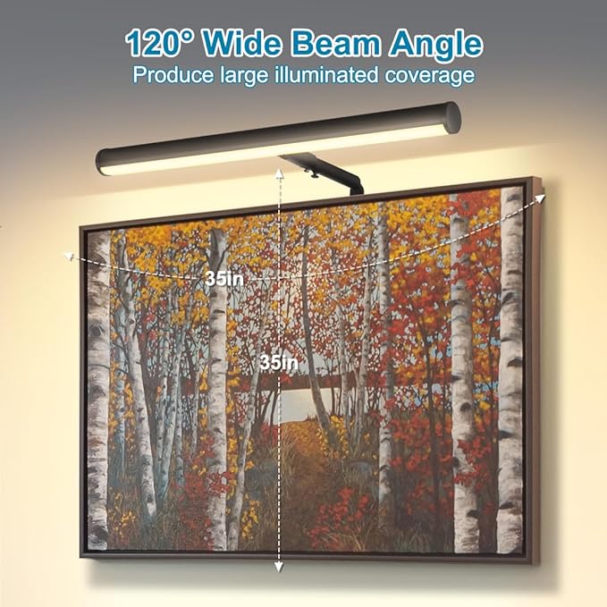 LED Picture Lights for Paintings Plug in, 14 Inch 4W Adjustable Art Light Gallery Wall Light for Display Art Work, Oil Rubbed Bronze Finish, CRI90+, 3000K Warm White, ETL Listed