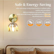 GEEZO Vintage Battery Operated Wall Sconce, with Rechargeable Battery Powered Wall Light with Remote Control for Bedside Bedroom