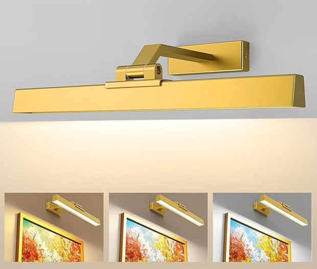 Picture Lights Wall Light 16in CCT Gallery Light | Battery Operated, Timer, Remote Control, Adjustable Brightness, Long Lasting, for Wall, for Paintings, for Living Room, Art, Dartboard, Decor