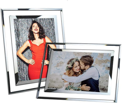 SIMON'S SHOP Picture Frames 5x7, Wall and Tabletop 5x7 Picture Frame for Weddings Anniversaries Birthdays Housewarming, Glass Clear Photo Frames - 3 Pack