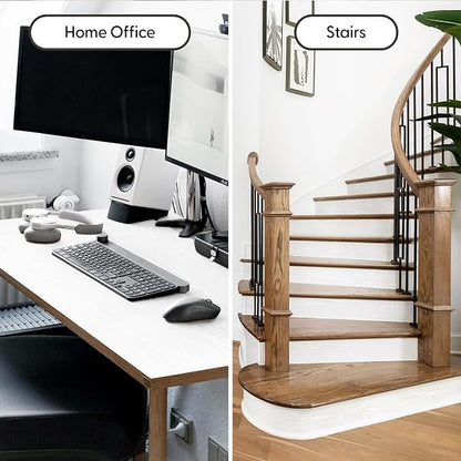 White Wood Grain Contact Paper, 17.3" x 118" Peel and Stick Wallpaper, Self-Adhesive Thick Textured Vinyl Wrap for Kitchen Cabinets, Countertop, Furniture, Waterproof DIY Decor
