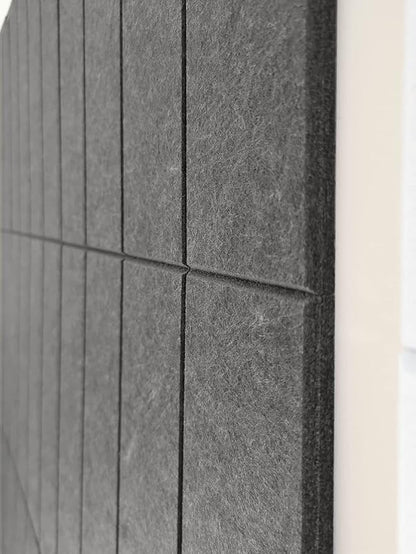 11.18" Square Acoustic Panels 12-Pack - Sound Absorbing Wall Panels, Noise Reducing Soundproof Decorative Felt Tiles for Home Office, Studio, Living Room - Gray Black