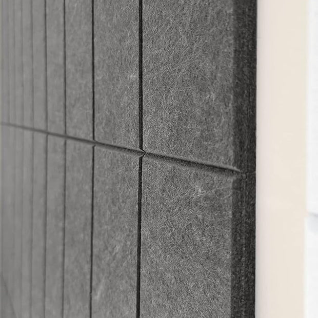11.18" Square Acoustic Panels 12-Pack - Sound Absorbing Wall Panels, Noise Reducing Soundproof Decorative Felt Tiles for Home Office, Studio, Living Room - Gray Black