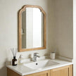Wood Framed Bathroom Mirror for Wall, 20X30 Inch Rustic Wood Frame Wall Mirrors Decorative for Living Room, Vanity, Bedroom, Entryway and Farmhouse, Tempered Glass, Shatterproof