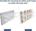 FLEXIMOUNTS 4-Pack 24-inch-by-72-inch Wall Shelf Garage Storage Rack Wall Mounted Floating Shelves 2x6 ft,White, Classic Series