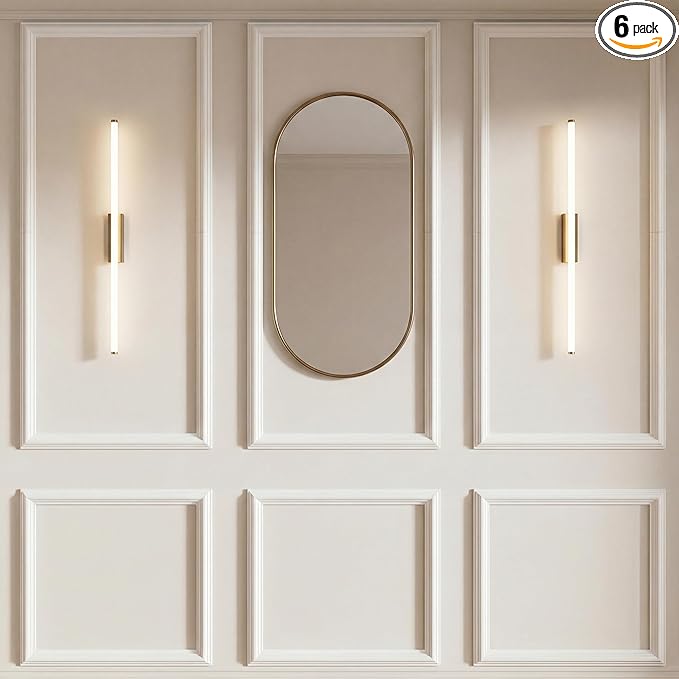 Precut Wall Molding Kit - Paintable Wainscoting Panels Ready-to-Assemble Accent Wall Kit, Modern Molding Trim Decor for Living Room Bedroom Hallway Kitchen Island (3 Set 56 x 23 in)