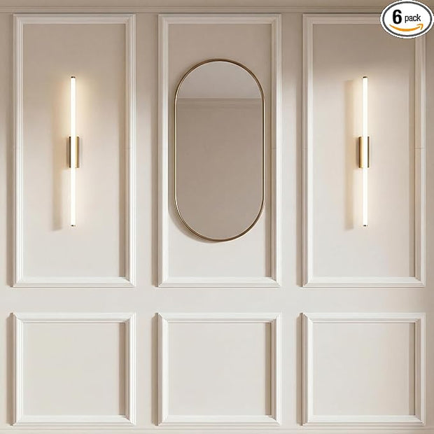 Precut Wall Molding Kit - Paintable Wainscoting Panels Ready-to-Assemble Accent Wall Kit, Modern Molding Trim Decor for Living Room Bedroom Hallway Kitchen Island (3 Set 56 x 23 in)