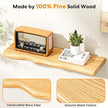 Floating Shelves for Wall 24 Inch Wooden Floating Shelves Live Edge Shelf with Unique Natural Grain Wall Mounted Rustic Pine Wood Shelf for Living Room Bedroom Kitchen Bathroom (Natural)