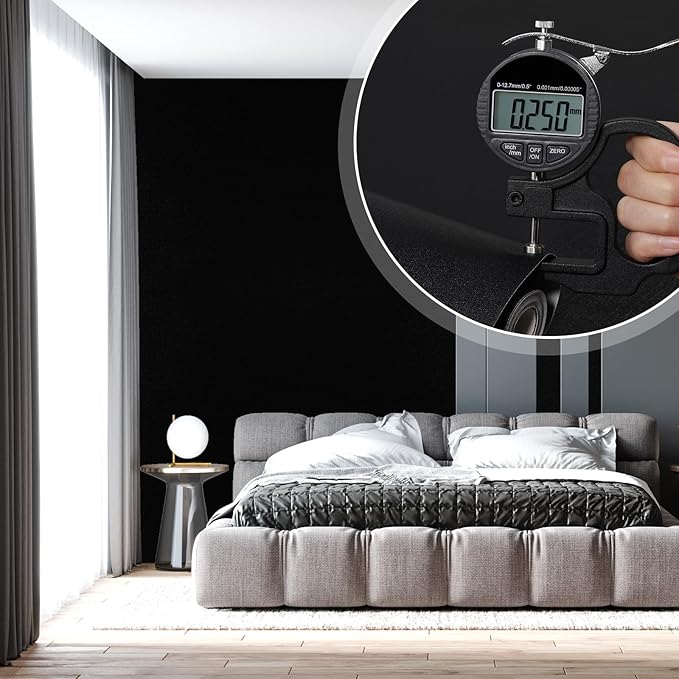 Black Contact Paper Solid Black Peel and Stick Wallpaper 17.3"x300" Matte Self Adhesive Waterproof Vinyl Roll for Bathroom Kitchen Backsplash Cabinets Shelf Liners Drawers