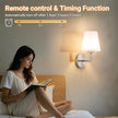 Battery Operated Wall Sconces Set of 2, Wireless Wall Light with 10000mAh RGB Dimmable Magnetic Bulb, Rechargeable Wall Sconce with Remote Control for Bedroom Living Room