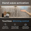 EShine Hand Wave Activated Under Cabinet LED Lighting Kit, Dimmable, 1-Pack 40 in - Touchless Dimming Control, Black Under Counter Lights for Kitchen, Garage, Office, Shelf - Warm White (3000K)