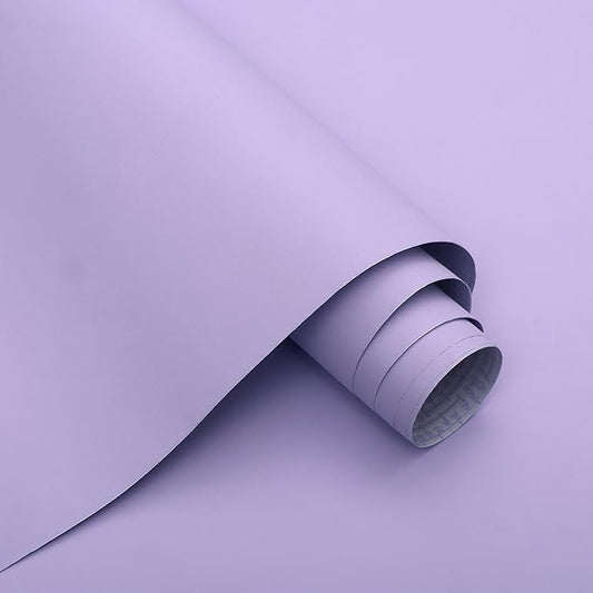 15.7"x118" Purple Wallpaper Peel and Stick Wallpaper for Bedroom Renter Friendly Wall Paper Purple Contact Paper for Cabinet Solid Color Self-Adhesive Removable Wallpaper Matte Vinyl Roll