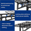 FLEXIMOUNTS 2x3ft Garage Shelving Wall-Mounted, 1-Pack Heavy-Duty Wall Shelving, Holds Up to 200 lbs, Garage Storage Rack for Organization & Storage Bins, Black, Classic Series