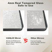 36x36 Inch Square Black Framed Bathroom Mirror for Wall, Matte Framed Bathroom Vanirty Mirror, Rounded Corners Rectangle Mirror, Tempered Glass, Anti-Rust