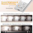 Gritin 14.7inch Under Cabinet Lighting Rechargeable 2 Pack- 3 Color Temps&5 Level Brightness, Super Bright, 4 Modes, Motion Sensor, Long Lasting - Easy Installation Magnetic Under Closet Lights-Silver