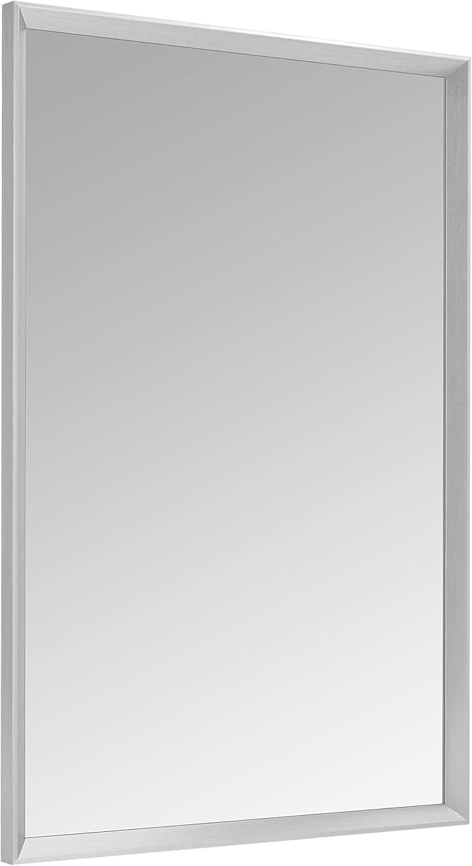 Amazon Basics Rectangular Wall Mount Mirror for Bedroom, Living Room, Entryway, 24