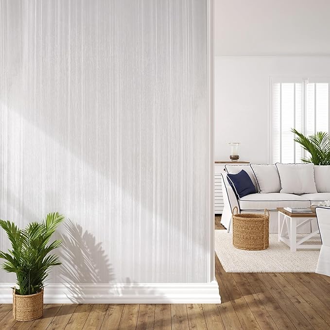 wishFIRE White Textured Peel and Stick Wallpaper 15.7