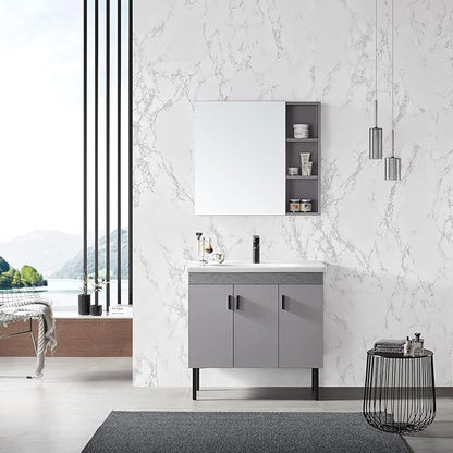 practicalWs Marble Wallpaper Granite Gray/White Paper Roll 23.6" x 196" Kitchen Countertop Cabinet Furniture is Renovated Thick PVC